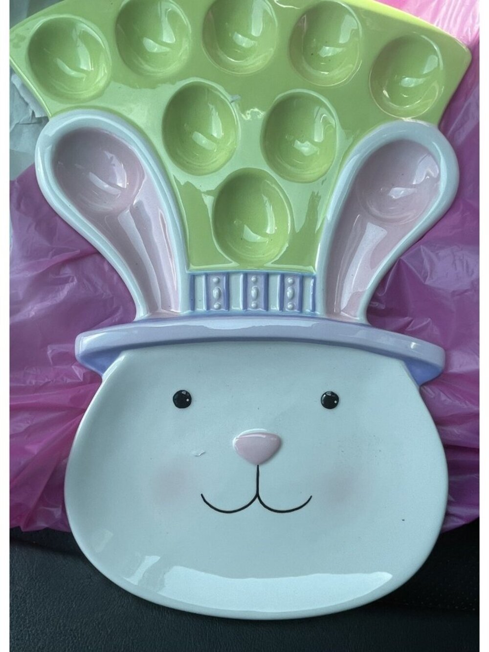Bunny Deviled Egg Plate- Easter-GrassLands Road-Easter-
